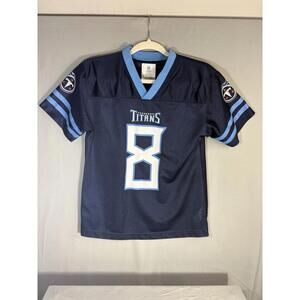 YOUTH sz M (10/12) MARCUS MARIOTA TENNESSEE TITANS NFL JERSEY NAVY BLUE #8